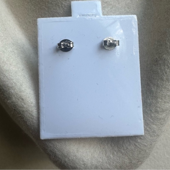 Sterling Silver 925 Stamped Black Onyx Stud Earrings New! Unique Cut - Picture 9 of 16